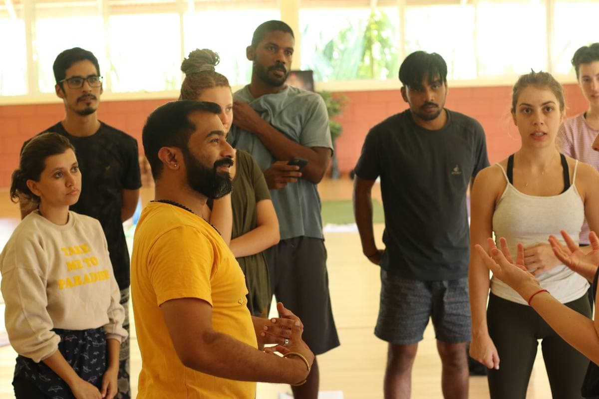 Aravind Prasad Teaching — Group Instruction, Yoga TTC Mysore