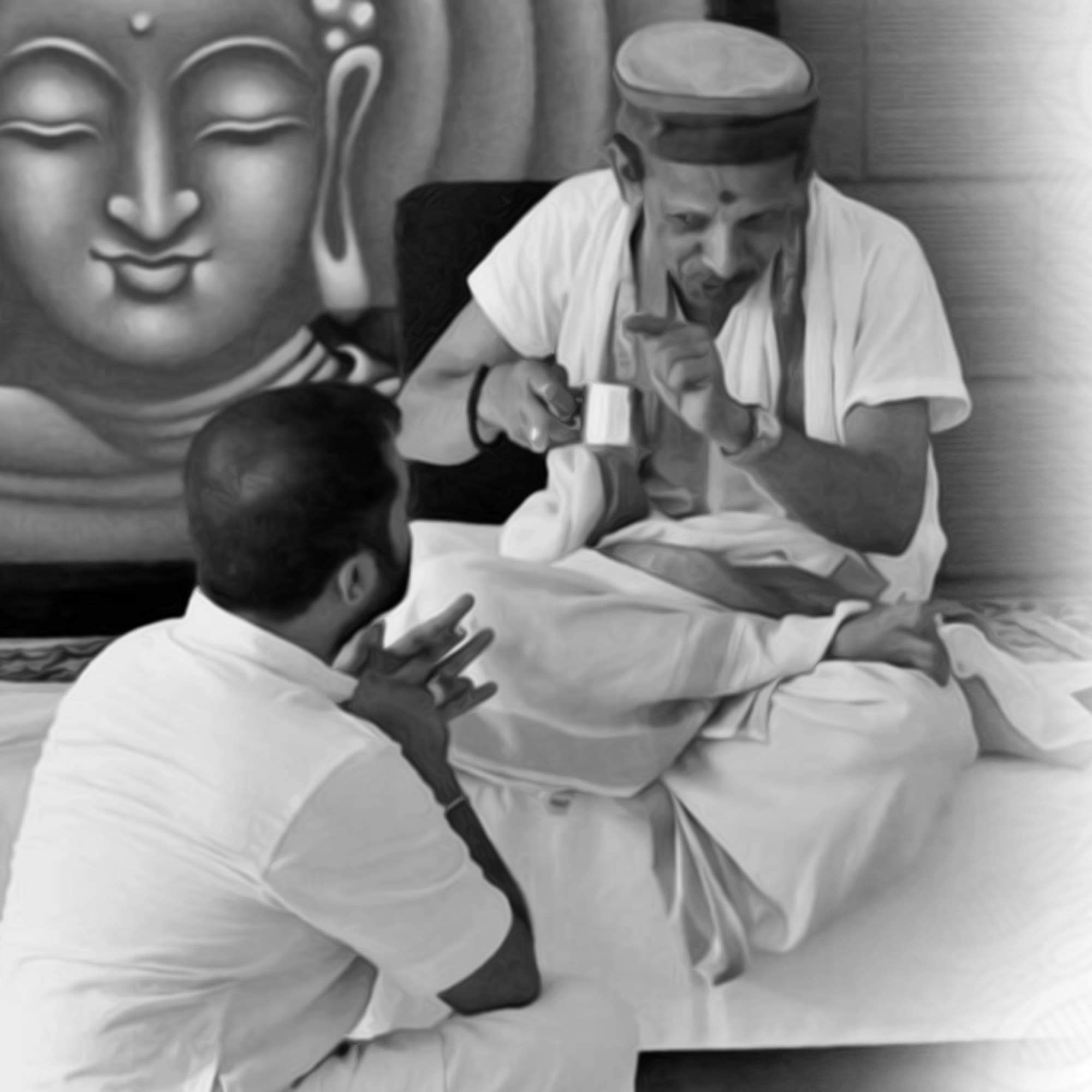 Aravind Prasad with his Guru — Gurukulam tradition Mysore