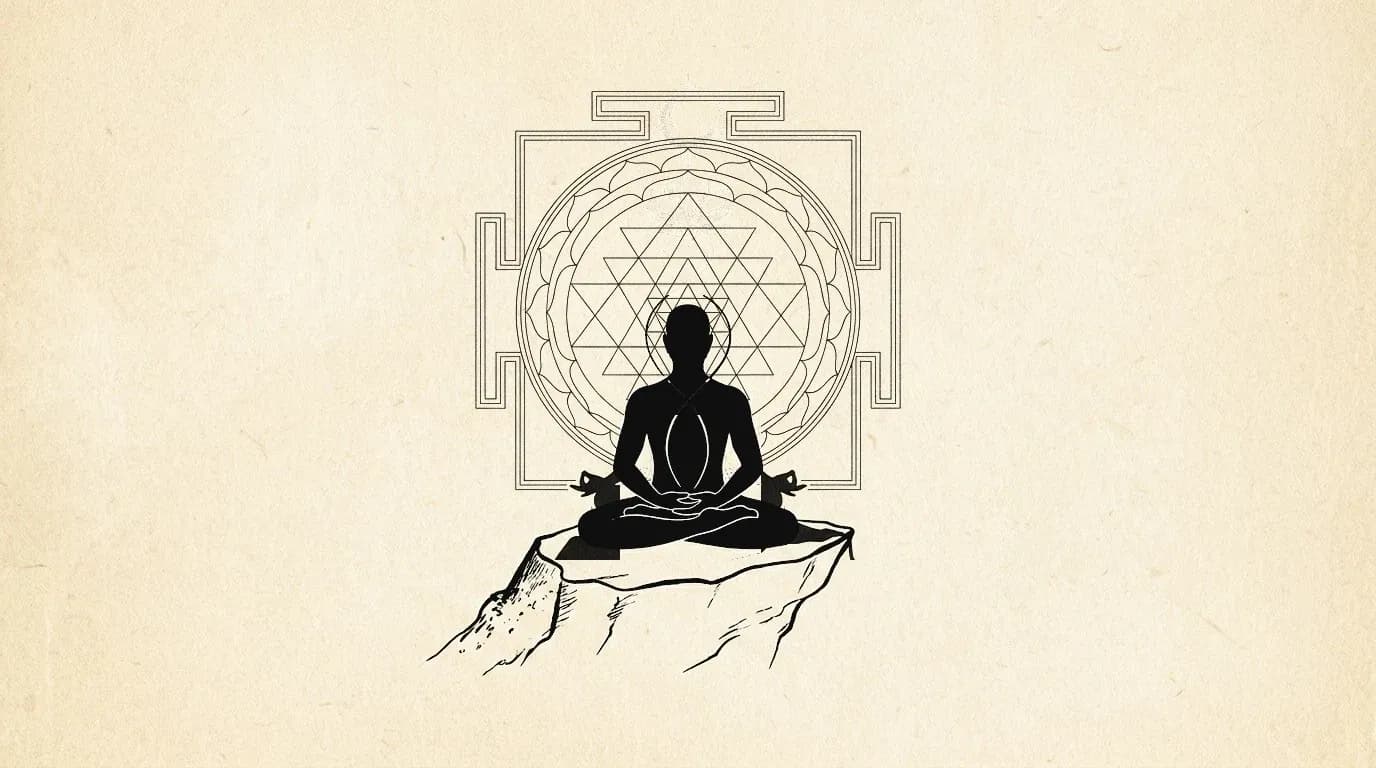 Tantra: Dispelling the Myths, Revealing the Wisdom - Minimalist Silhouette with Shri Chakra